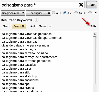 Keyword Researcher Paisagismo